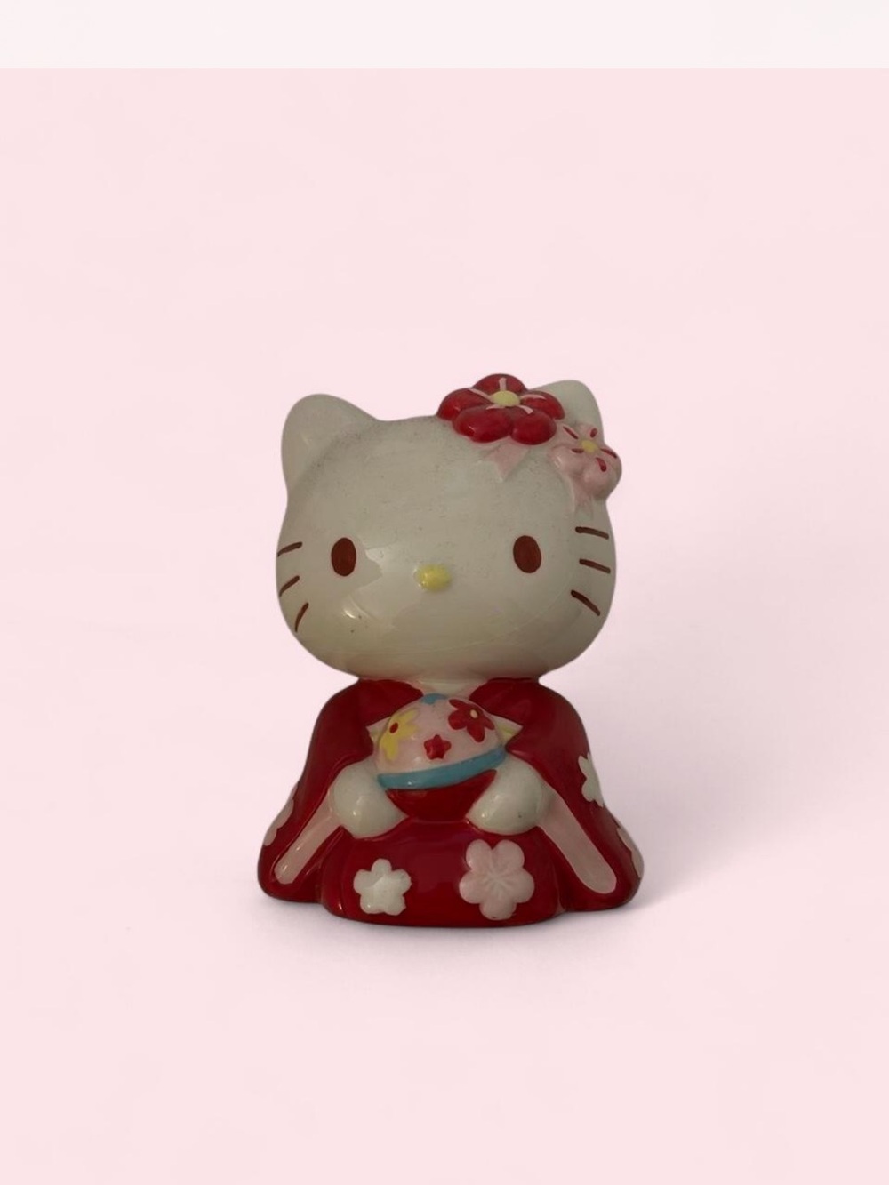 Hello Kitty Red and Pink Floral Kimono Piggy Bank